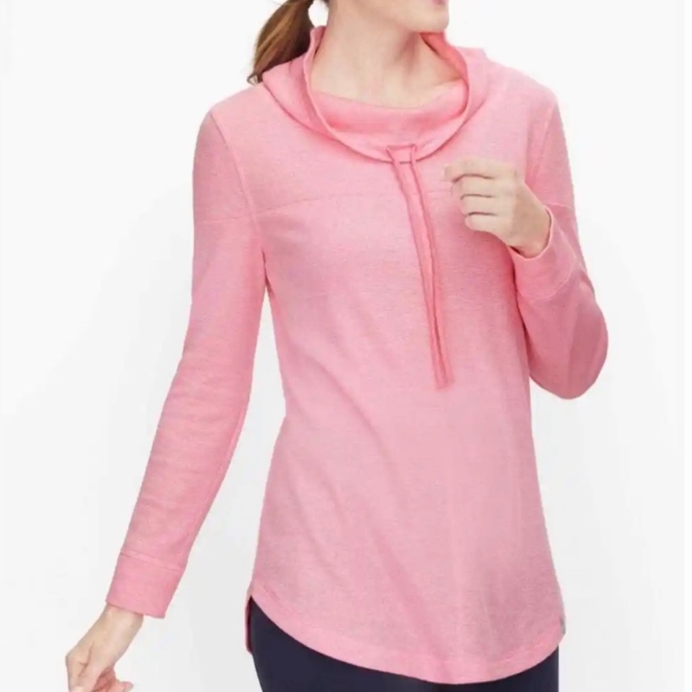 T by Talbots Lp Textured Cowlneck Pullover Size Large Petite